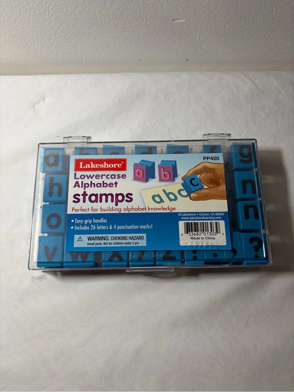Lowercase Alphabet Stamp Set - Pink and Blue Storage Case